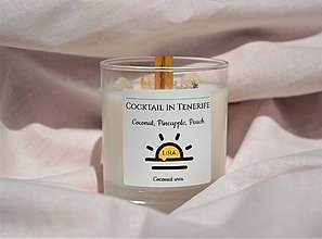 Sviečky - Coctail in Tenerife - Sviečka z kokosového vosku - 15655548_