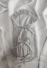 Detský textil - Krásna sivá pruhovaná zavinovačka - D3 - 15654527_