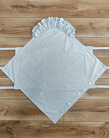 Detský textil - Krásna sivá pruhovaná zavinovačka - D3 (Obliečka) - 15654528_