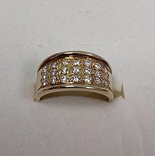 Prstene - Zlatý zirkónový prsteň - 15657099_