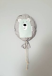 Detské doplnky - Balón na stenu STONE bodky bavlna macko Mint - 15659664_