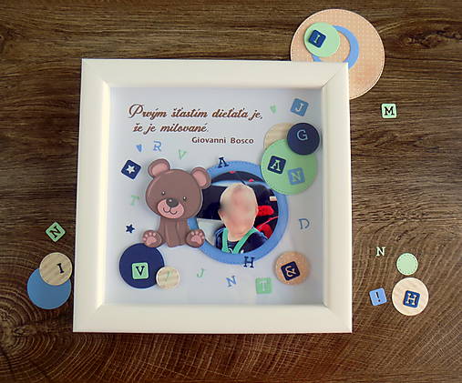 Rámiky - V ráme pre chlapca - Macko a bublinky - 15657907_