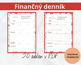 Grafika - Finančný denník/plánovač, ktorý obsahuje 20 šablón vo formáte PDF vo veľkostiach A4/A5. - 15657966_