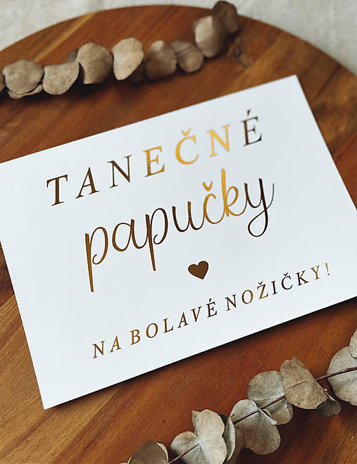 Papiernictvo - Papučky A5 - Kartička ZLATÁ - 15661368_