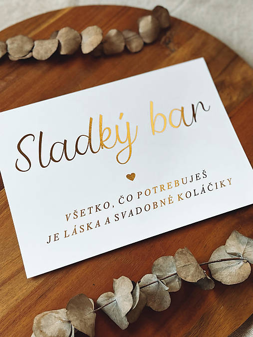 Papiernictvo - Sladký bar A5 - Kartička ZLATÁ - 15661375_