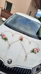 Dekorácie - Srdcia na svadobné auto - 15662200_