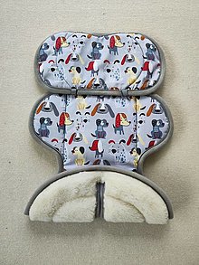 Detský textil - Poťah do autosedačky vajíčka MERINO 0-13kg do BRITAX RÖMER BABY-SAFE² i-SIZE Psíčkovia šedí - 15661283_