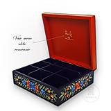 Úložné priestory & Organizácia - Ručne maľovaná krabica na čaj Anna Hindeloopen - 15662281_