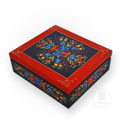 Ručne maľovaná krabica na čaj Anna Hindeloopen