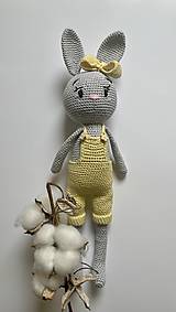 Hračky - Zajačica  so žltou mašľou - 15660284_