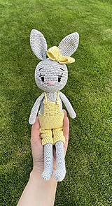 Hračky - Zajačica  so žltou mašľou - 15660288_