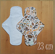 Úžitkový textil - Slipová vložka nepremokavá 23 cm (Kvety biobavlna) - 15662776_