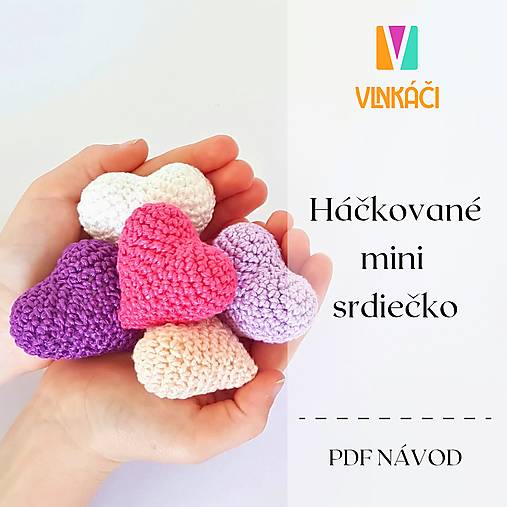Návody a literatúra - Háčkované mini srdiečko (PDF návod) - 15663160_