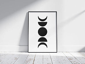 Grafika - Plagát| Abstraktné tvary| Fáza mesiaca - 15662642_