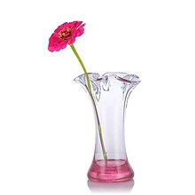 Dekorácie - Sklenená váza "Šatček" - 15663247_