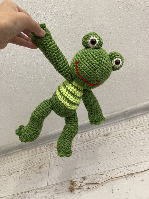 Hračky - Pán žaba-žabiak  /háčkovaná hračka/ - 15663491_