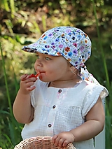 Detské čiapky - Letný detský šilt „ Violet “ - 15668363_