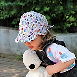 Detské čiapky - Letný detský šilt „ Violet “ - 15668367_