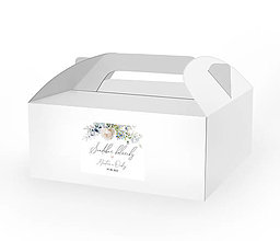 Úložné priestory & Organizácia - Etikety na fľaše, zákusky Blue (Etikety na zákusky 9x6 cm) - 15667438_