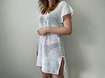 Šaty - Háčkované biele plážové šaty - 15667384_