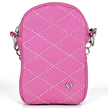 Kabelky - Kožená kabelka na mobil a doklady v ružovej farbe - 15667411_