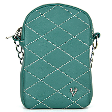 Kabelky - Kožená kabelka na mobil a doklady v tmavo zelenej farbe - 15667936_