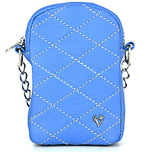 Kabelky - Kožená kabelka na mobil a doklady v modrej farbe - 15667944_