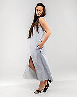 Šaty - Dámske ľanové šaty Aris modrý pásik - 15666996_