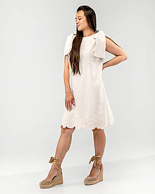 Šaty - Dámske ľanové šaty Mia - 15667475_