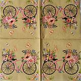Papier - Romantický bicykel a motýle - 15667530_