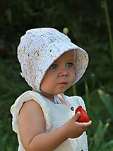 Detské čiapky - Ľahučký detský čepiec Hana mušelín/bambus - 15670639_