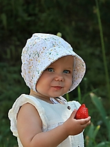 Detské čiapky - Ľahučký detský čepiec Hana mušelín/bambus - 15670640_