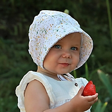 Detské čiapky - Ľahučký detský čepiec Hana mušelín/bambus - 15670679_