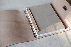 Papiernictvo - Elegantný kožený karisblok A5 - 15670733_