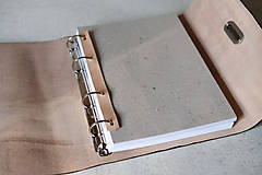 Papiernictvo - Elegantný kožený karisblok A5 - 15670738_