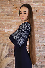 Šaty - Modrotlačové šaty Neha - 15669349_