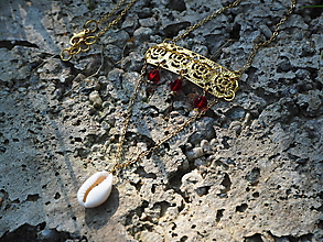 Náhrdelníky - Boho náhrdelník s príveskom - 15670906_
