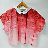 Topy, tričká, tielka - Batikovaný top v červenohnedej II. - 15670483_