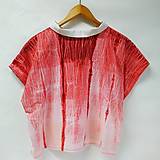 Topy, tričká, tielka - Batikovaný top v červenohnedej II. - 15670484_