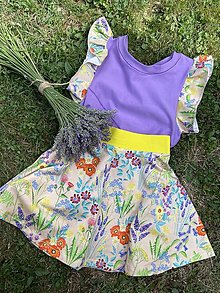 Detské oblečenie - Tričko Violet + Sukňa Laven - 15671025_