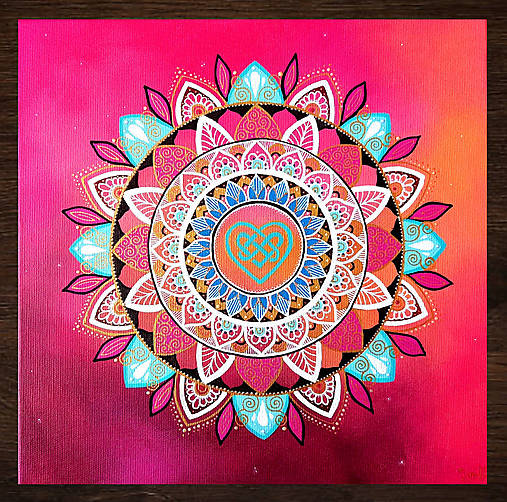 Obrazy - Mandala Teplo domova - 15672226_