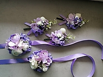Náramky - svadobná náramok lila- pre družičku - 15672559_