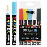 Farby-laky - Popisovač akrylový - Acrylic Marker 2 mm - sada 5 ks - 15675655_