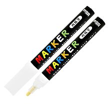 Farby-laky - Popisovač akrylový -M&G Acrylic Marker 2 mm (Biela S100) - 15675732_