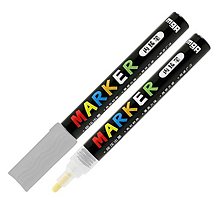 Farby-laky - Popisovač akrylový -M&G Acrylic Marker 2 mm (strieborný S110) - 15675745_