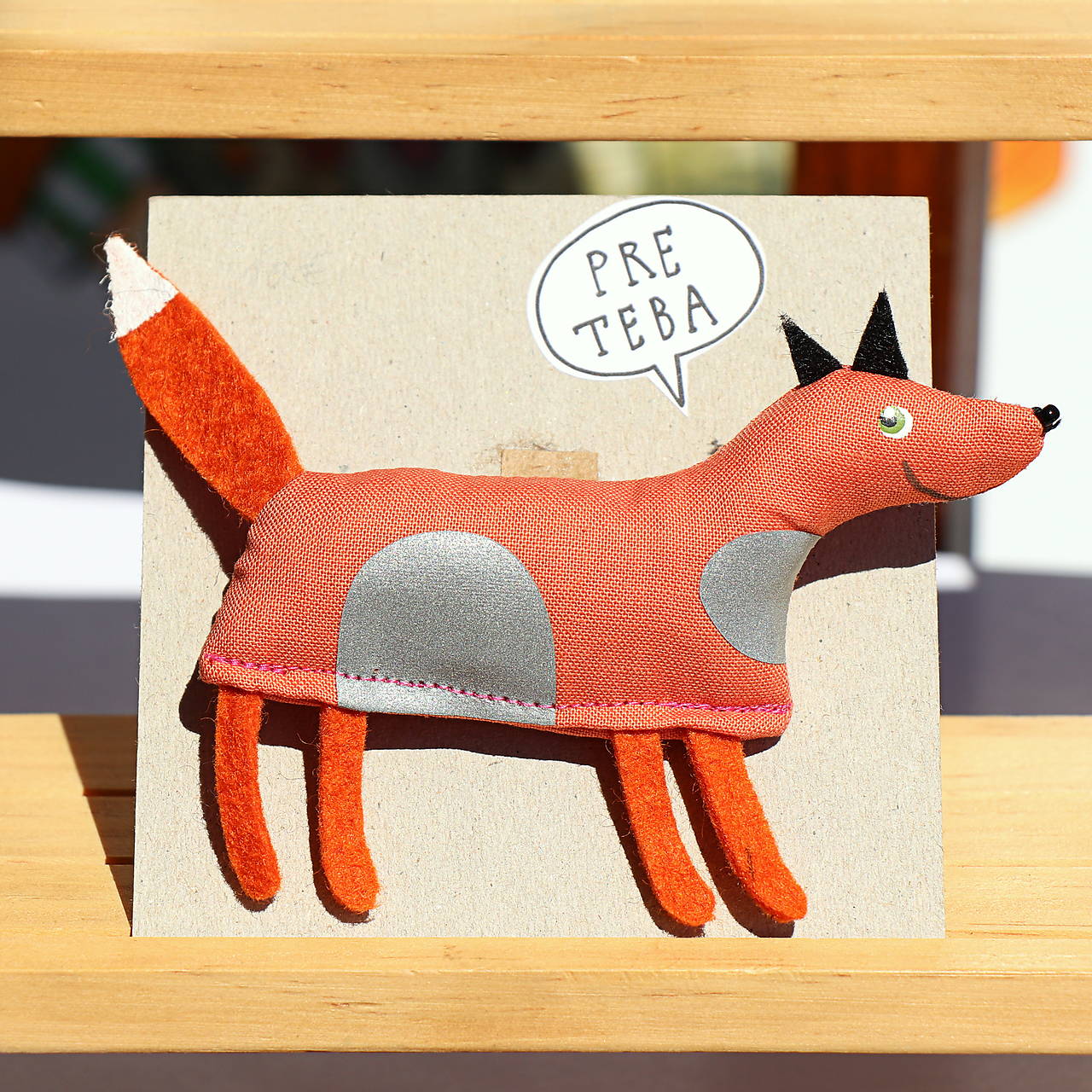 Reflexná brošňa Líška