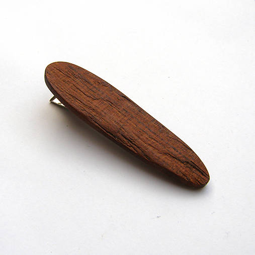 Ozdoby do vlasov - Drevená pinetka do vlasov - slivková štiepaná - 15675960_