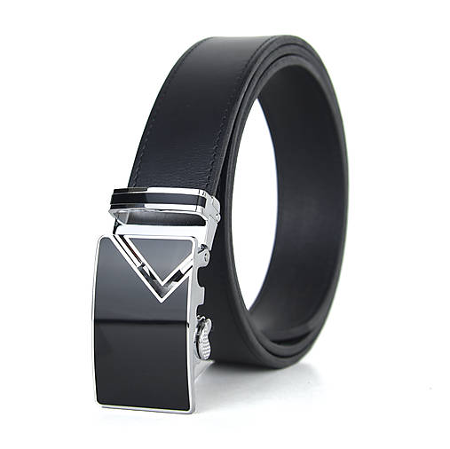 Opasky - Kožený opasok s automatickým zapínaním BLACK TOP - 15676590_