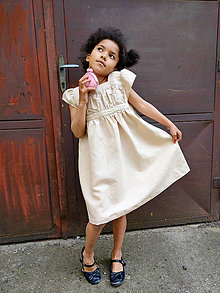 Detské oblečenie - Šatôčky ze 100 % ramie DAPHNE - 15678144_