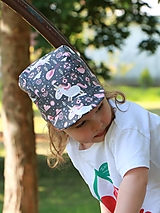 Detské čiapky - Letný detský šilt jednorožec na tmavošedej - 15678350_